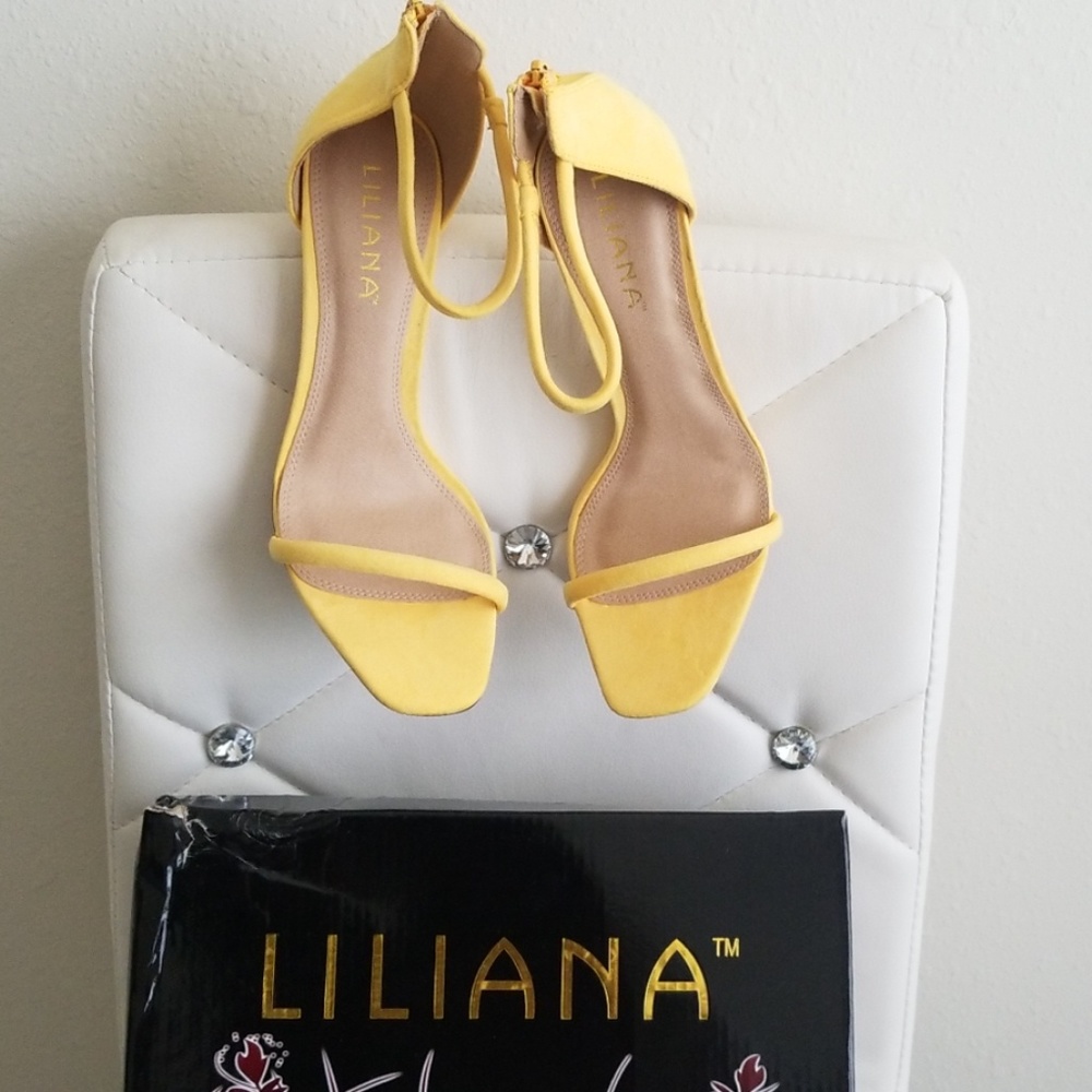 Strappy yellow sandals